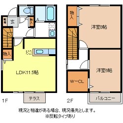 プラセールA棟の物件間取画像